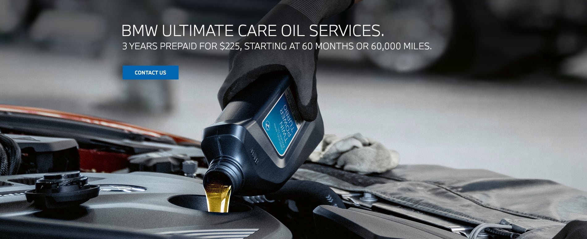 BMW Ultimate Care Oil Services.